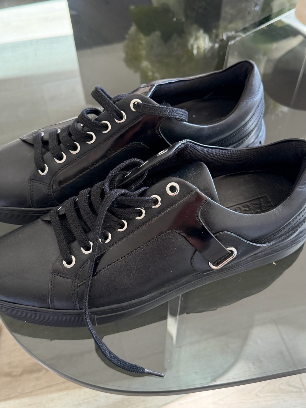Versace Collection Leather Low Top Sneakers